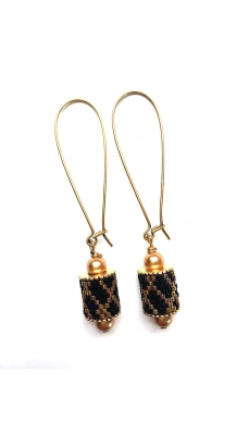 Charming Channel Earrings - Gold