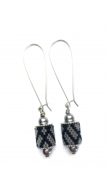 Charming Channel Earrings - silver